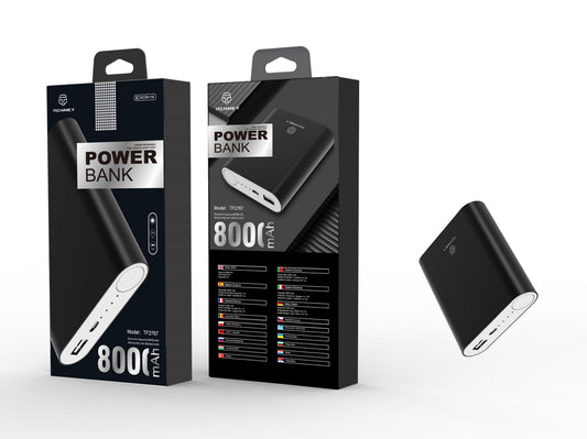 Powerbank 8000Mah 1A 1Usb Gray