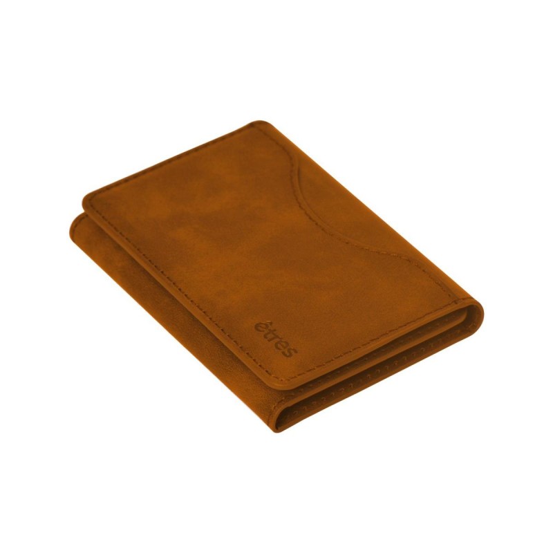 PORTAFOGLIO PORTACARTE MAGNETICO ETRES  SMART WALLET BROWN